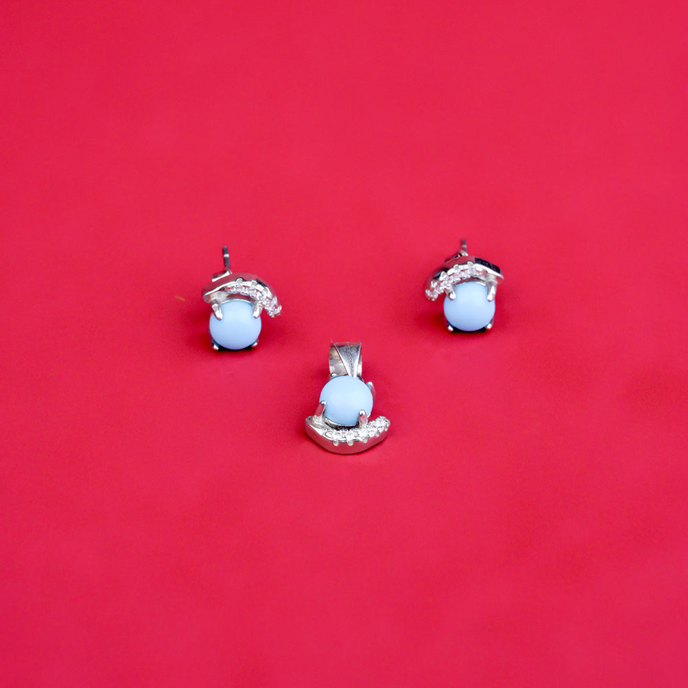 Single Blue Stone  Pendle Buty